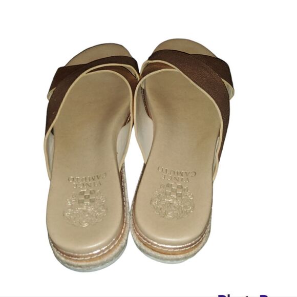 Vince Camuto Women's Rickert Platform Warm Rose Gold/Buff Metallic Size 7.5 - Picture 4 of 7